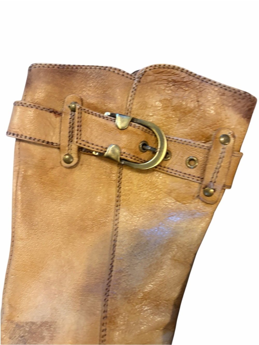 Veesy Vintage Tan Leather Boots Whitchycore Whimsigoth Fairycore - Picture 7 of 14